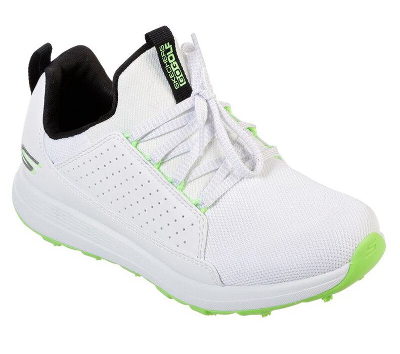 Skechers Pojkar Vita/Ljus Gröna Sneakers - Go Golf Max - Lil Mojo - Sverige (DEQNZ-0931)